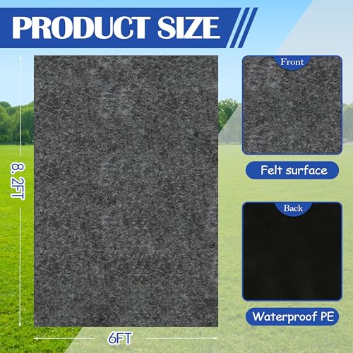 6x8.2 FT Outdoor Storage Shed Mat Waterproof Tent Floor Mat Gray (6x8.2FT)