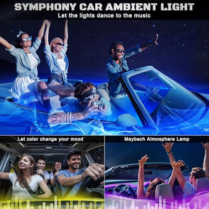 RGB Acrylic Interior Car LED Strip Light with Wireless APP (RGB Color 6 in 1)