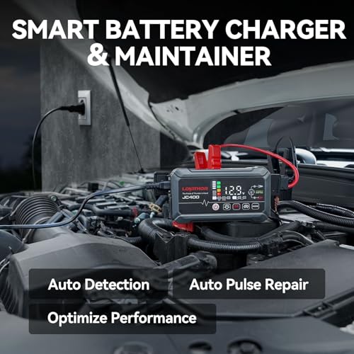 JC400 2A/1A/750mA 6/12V Car Battery Charger & 2500A Jump Starter