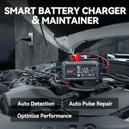 JC400 2A/1A/750mA 6/12V Car Battery Charger & 2500A Jump Starter