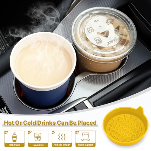Car Cup Holder Coaster (Yellow)