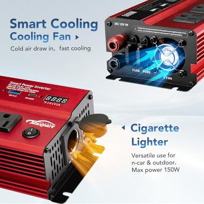 500W Power Inverter (500W / Red)