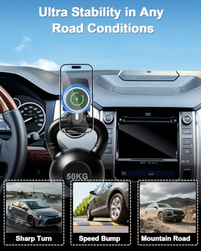 Car Phone Mount for Toyota Tundra 2014 (Tundra 2014-2021 / Magsafe+ Wireless Charger)