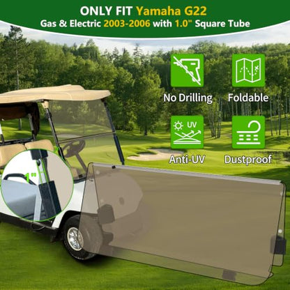 Golf Cart Foldable Windshield 3 (Tinted)