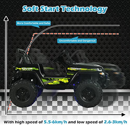 Kids Ride on Car Truck with 2.4G Remote Control (Dark Black)