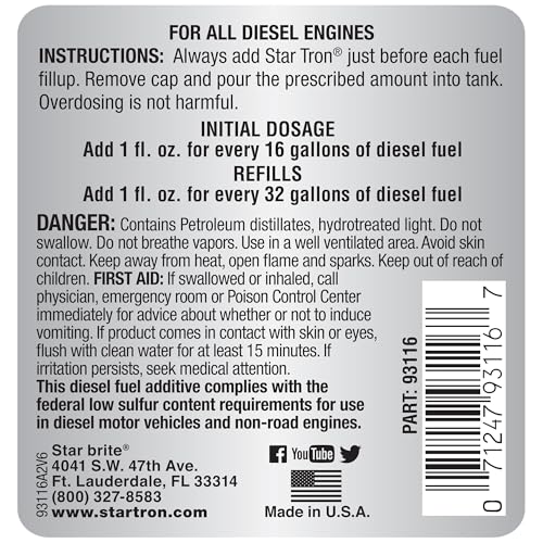 Star TRON Enzyme Fuel Treatment (16 Oz Treats 512 Gallons)