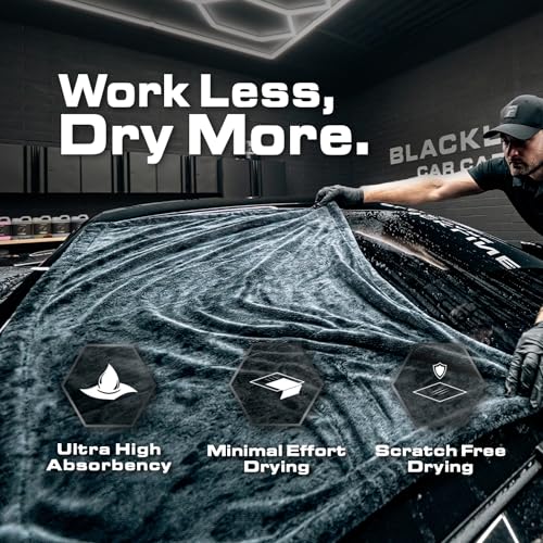 Microfiber Car Drying Towel 24"x36" (Charcoal Grey / 24"x36" Double sided)