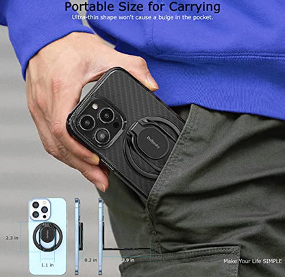 Magnetic Phone Ring Holder for iPhone (Black)