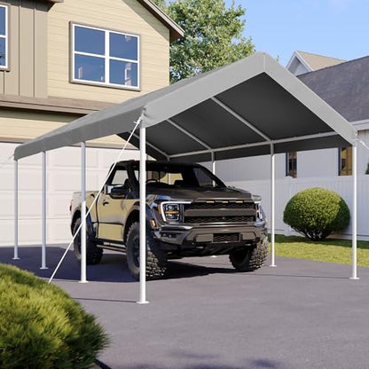10x20 FT Carport (Gray / 10x20 FT)