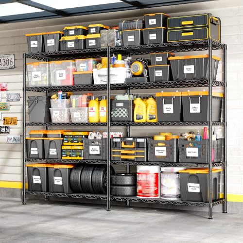 70" W Storage Shelves (Black-70" W*15.8" D*72.4" H)