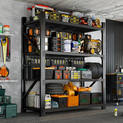 3000LBS Heavy Duty Storage Shelves (47.2''W x 23.6''D x 78''H / Classic Black)