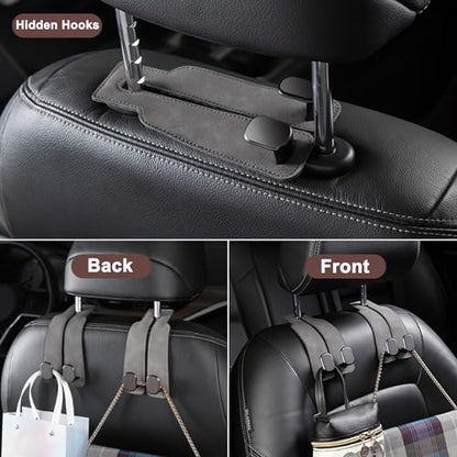 Car Headrest Hooks (Gray)