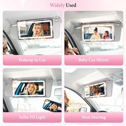 Car Sun Visor Vanity Mirror (Pink / 1PCS)