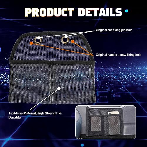 Car Interior Center Console Side Passenger Seat Gap Pocket Organizer Grab Handle Mesh Storage Bag Accessories