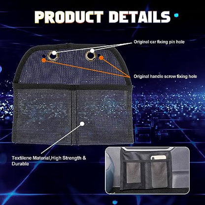 Car Interior Center Console Side Passenger Seat Gap Pocket Organizer Grab Handle Mesh Storage Bag Accessories