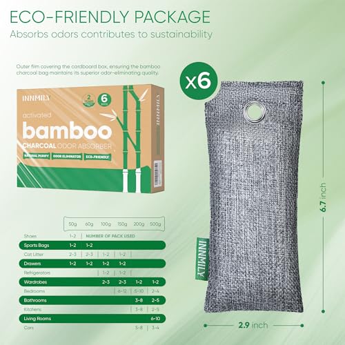 Activated Charcoal Odor Absorber (6 x 50g)