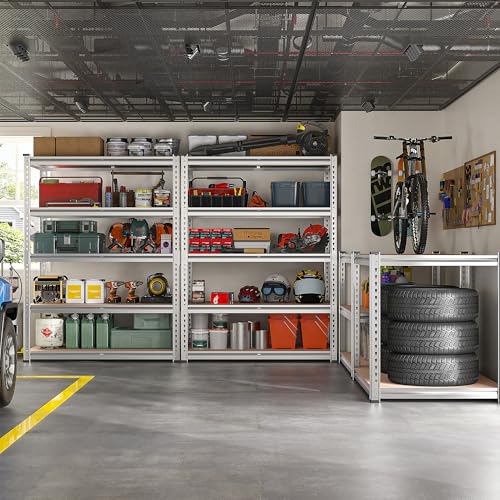 2020LBS Garage Shelving Heavy Duty Metal Shelving 5 Tier Storage Shelves (Galvanized)
