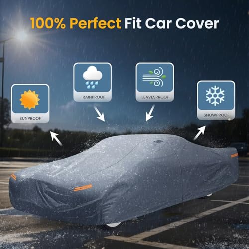 Car Cover Waterproof All Weather for Large Sedan
