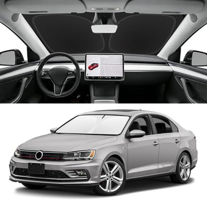 Custom Fit Windshield Sun Shade for VW Jetta 2011 (for 2011-2018 VW Jetta)