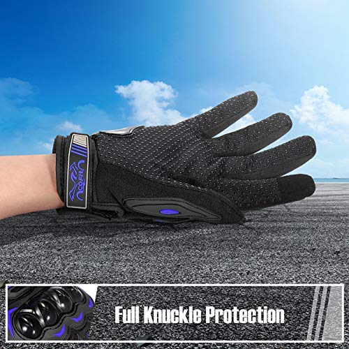 Motorcycle Gloves Breathable (8-blue / X-Large)