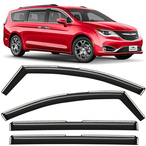in Channel Extra Durable Rain Guards for Chrysler Pacifica 2017 (For Pacifica 17-26)