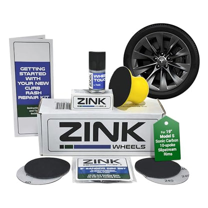 Premium Tesla Wheel Curb Rash Repair Kit for Model S 19 (Tesla Model S / 19" Sonic Carbon Slipstream)