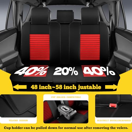 Front Car Seat Covers (Red+Black / Front)