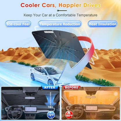 for Windshield Sunshade Umbrella for 2022 (for 2022-2026 Maverick)