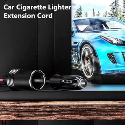 12 24V 13FT 16AWG Heavy Duty Car Cigarette Lighter Extension Cord (13 ft)