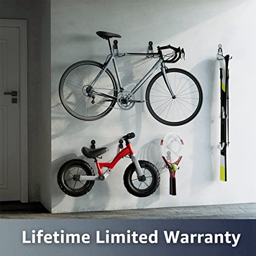 Garage Hooks 11.8" Long with 2 Extension Storage Straps (11.8" Wave-shaped (4PACK) + 2 Straps)