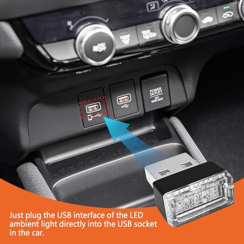 4PCS USB LED Car Interior Atmosphere Lamp (Blue)