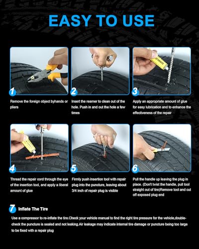 Tire Repair Kit with Plugs (Boxed Type - 19 PCs)