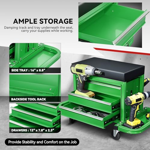 Mechanic Rolling Seat (Green)