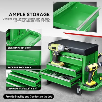 Mechanic Rolling Seat (Green)
