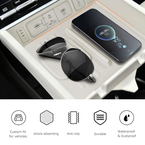 Wireless Charging Pad for 2024 (For Santa Fe 2024-2026 White)