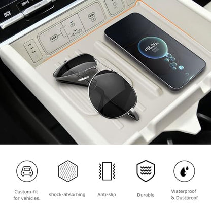 Wireless Charging Pad for 2024 (For Santa Fe 2024-2026 White)