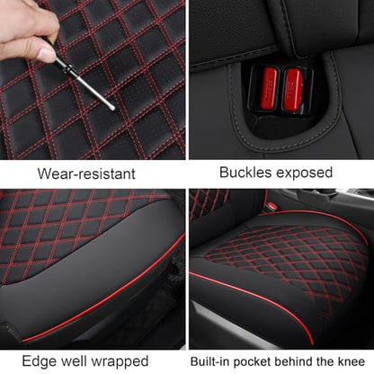 Car Seat Covers Full Set for Toyota RAV4 2019 (Red / 2019-2025 RAV4 Hybrid(Non XSE&2022-2025 SE Hybrid))