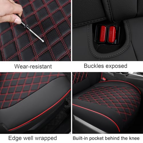 Car Seat Covers Full Set for Toyota RAV4 2019 (Red / 2019-2025 rav4(Not for Hybrid,Adventure&TRD-OFF))
