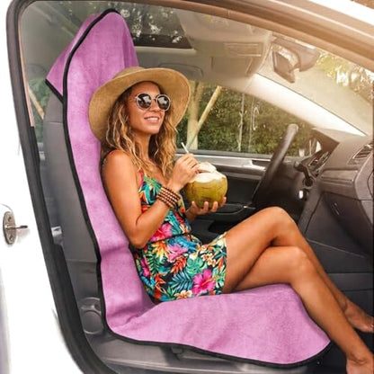 Car Seat Cover Protector Front Seats (1Pcs Front Seat Towel / Pink)