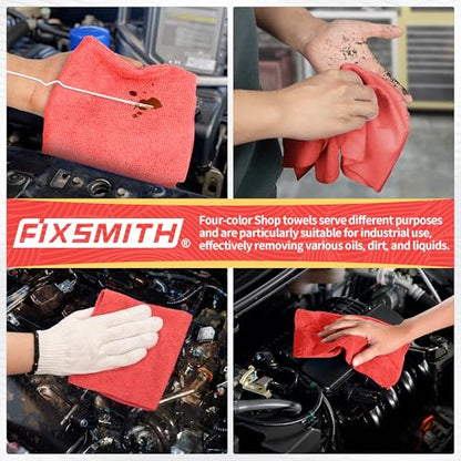 Microfiber Cleaning Cloth (24PK / Red)