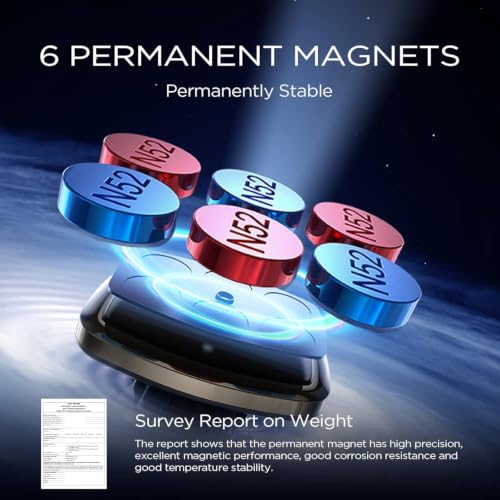 Magnetic Phone Holder for Car Phone Holder with Upgraded Clip (Gold)