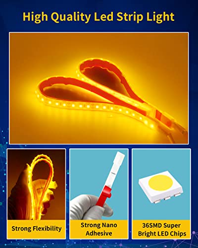 Amber Led Strip Light (Yellow / 12 inch)