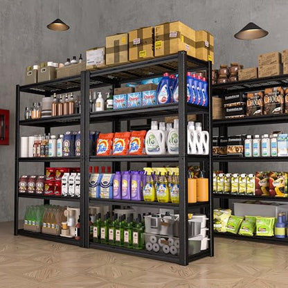 48" W x 20" D x 72" H Metal Storage Shelves (48" W x 20" D x 72" H)
