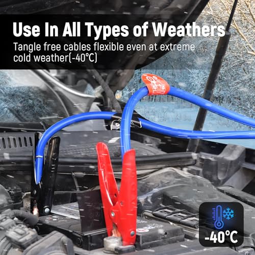 Quick Connect Heavy Duty Jumper Cables (1 Gauge, (30FT) Andersen Connector)
