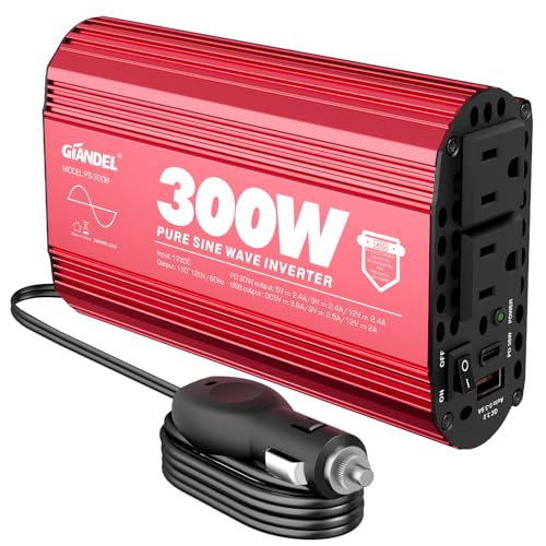 300 Watt Pure Sine Wave Car Power Inverter