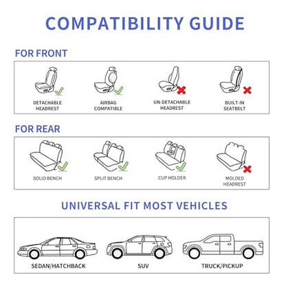 Car Seat Covers (Red /Front Pair)