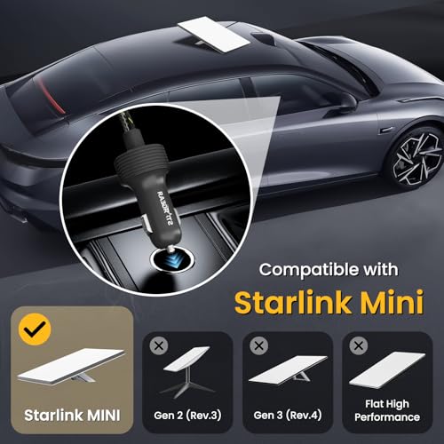 Starlink Mini Cable 12V Power Cable 3M 10FT (Braided 3M/10FT)