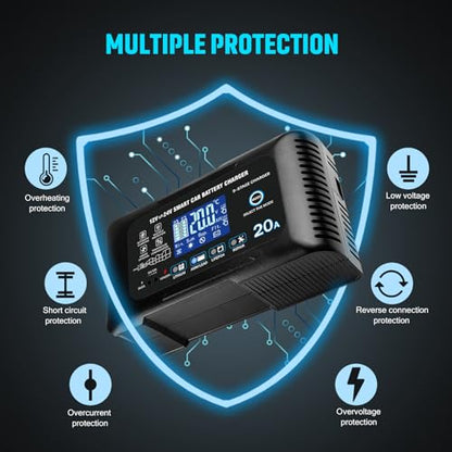 20A Car Battery Charger (Black)