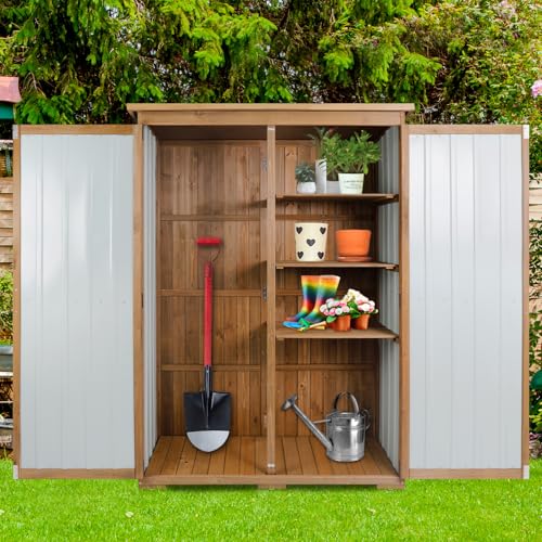 Outdoor Storage Cabinet (Black / 46" x 18" x 68")