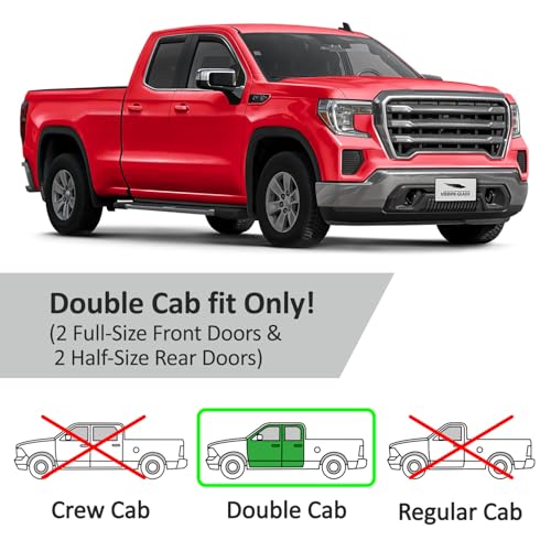 in Channel Extra Durable Rain Guards for Trucks GMC Sierra 1500 2019 (For Sierra 1500 19-26)